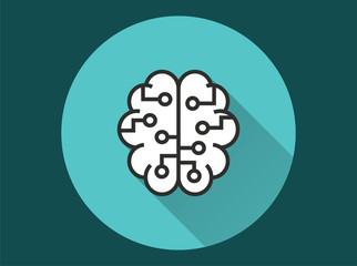 Artificial intelligence - vector icon for graphic and web design.