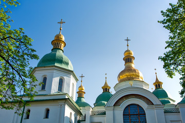 Fototapeta na wymiar St. Sophia cathedral in the center of Kiev, Ukraine