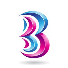 Colorful Abstract Symbol of Letter B