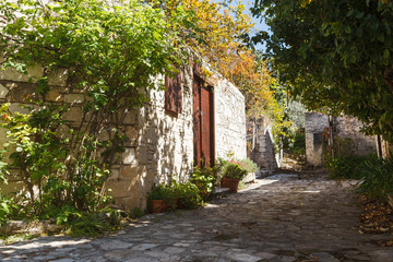 Traditional rural styled village street, Cyprus