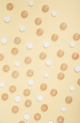 A photo of different medical tablets and pills