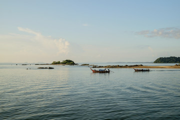 Clear day sea, southern sea of ​​Thailand