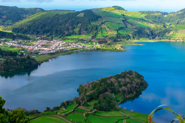 Typical landscape of the Sete Cidades area, Azores