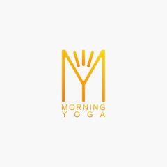 MY. Morning Yoga Initials Monogram Logo Design