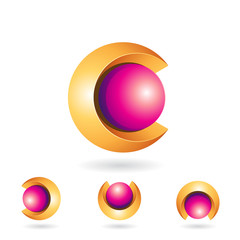 Abstract Symbol of Letter C