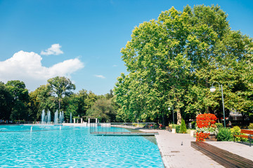 Singing Fountains at Garden of Tsar Simeon in Plovdiv, Bulgaria