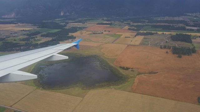 Aerial view of some beautiful landscape around Kalispell country side