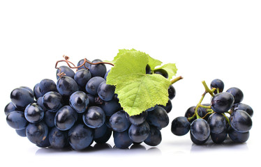 Grapes on a white background