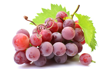 Grapes on a white background