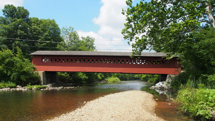 Vermont, USA: Gedeckte Holzbrücke