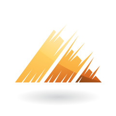 Striped Triangle Abstract Icon