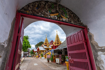 LAMPANG, THAILAND -  Augustr 3, 2019:Chum is a Buddhist temple (Wat) Is an old Burmese art temple...