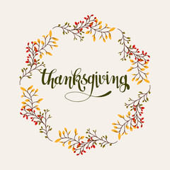 Fototapeta premium Autumn thanksgiving card