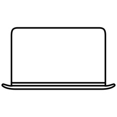 Laptop icon in outline style