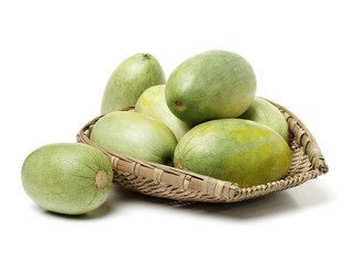 muskmelon on white background 