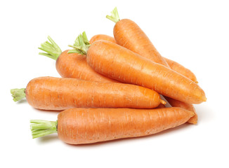 Fresh carrot on a white background