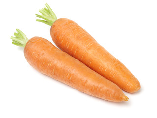 Fresh carrot on a white background