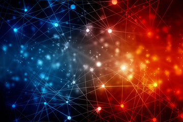 2d illustration Abstract futuristic electronic circuit technology background