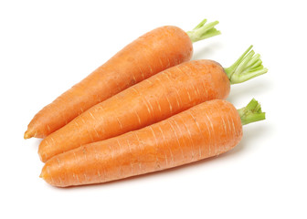 Fresh carrot on a white background
