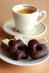 Lebkuchen, Waffeln und Espresso, Adventsgebäck, Weihnachtsgebäck