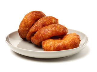 rice cracker on white background
