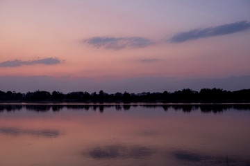 Mekong river after sunset