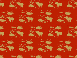 chinese pattern decoration on red background templates