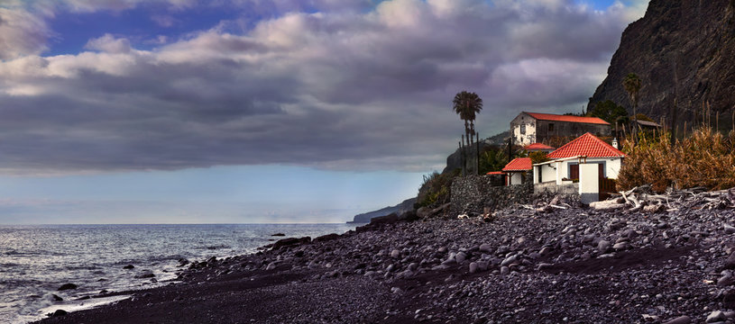 A coastal landscape at Faja dos Padres, Madeira