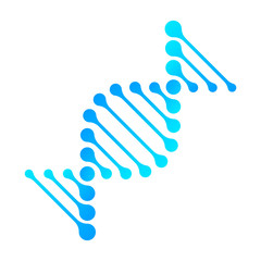 DNA icon Vector RNA gene fun funny chromosome line icon Structure molecule communication elements atom neurons. Genetics Vector Design.