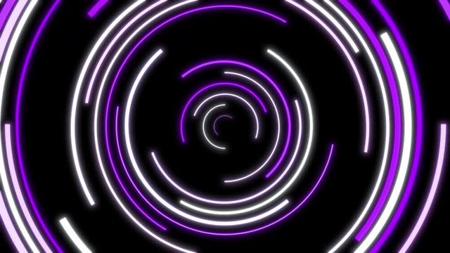 Endless Animation Of Purple And White Cirles Spinning Looping Video Background