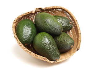 Avocado on a white background