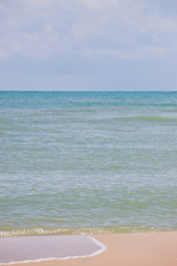 Green sea with waves