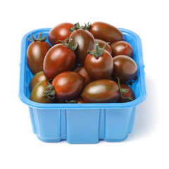 cherry tomatoes on white background 