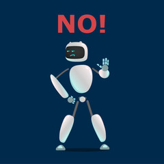 RPA. Funny white robot in different comic situations and moods. Modern technologists of the invention of the future, artificial intelligence. robotics and bots