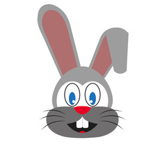 illustration of a cute funny bunny