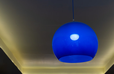Modern ball shape blue ceiling lamp interior lighting bulbs decoration contemporary