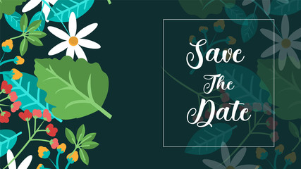 Obraz premium save the date floral pattern, flower pattern, floral designs, floral patterns,