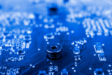 Blue graphic card. Blue picture.