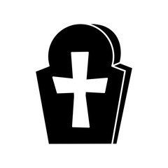 Obraz premium halloween tomb of cemetery icon