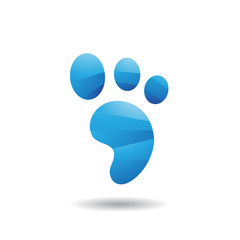 Abstract Symbol of Animal Footprint Icon