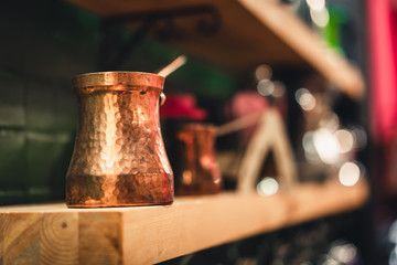 Close up details of the coffee house