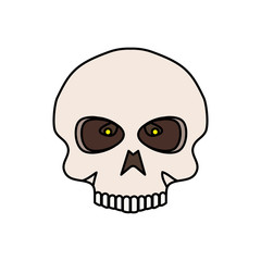 skull dead halloween isolated icon