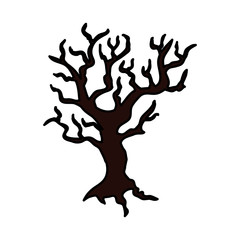 dry tree plant isolated icon