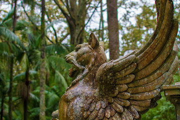 Statue in a garden in Furnas area, Sao Miguel Island, Azores