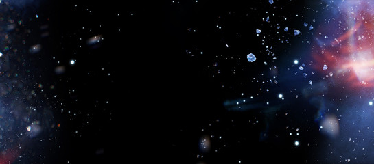 Easy to add overlay or screen filter over photos. Abstract background texture of distant star space...