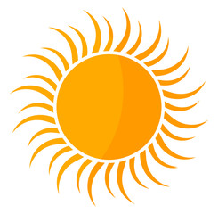 Cartoon sun symbol.