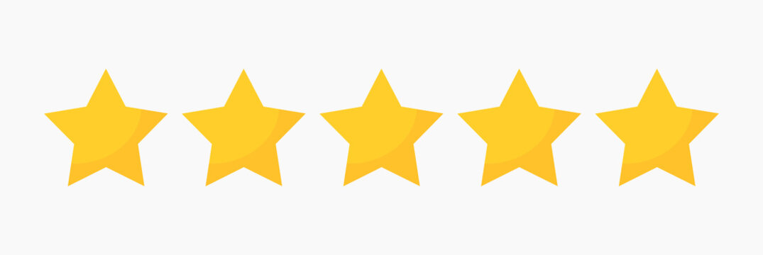 Stars quality rating icon.