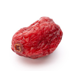 Dried cranberries isolated on white background