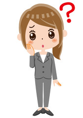 ビジネスウーマン　疑問
