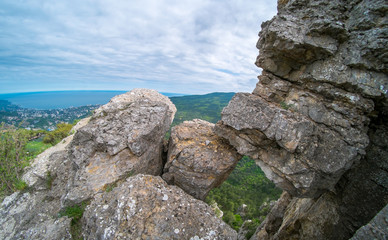 Beautiful view on Yalta in Crimea